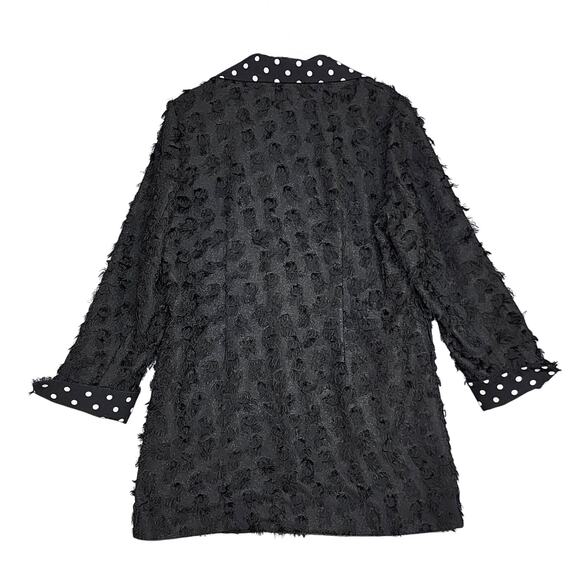 Saint Gil Paris Open Front Long Blazer Jacket Duster Designer‎ Lagenlook Black - Picture 2 of 8